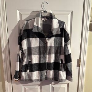 Black and White Plaid Jacket